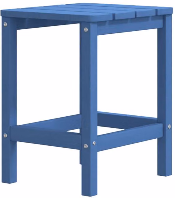 Berkfield Home Garden Adirondack Table in Aqua Blue, W/D/H: 38 x 38 x 46 cm – 1