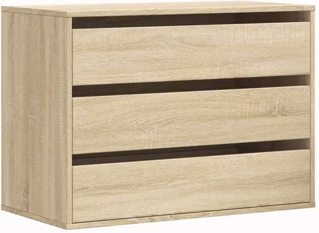 Berkfield Home Corner Chest of Drawers in Sonoma Oak, Light Tan, W/D/H: 80 x 41 x 58 cm
