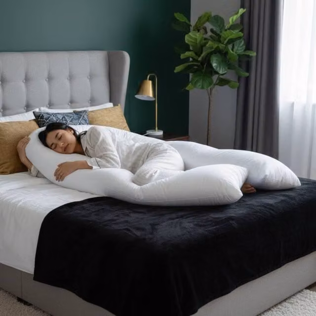 Snug City U Shaped Pregnancy Body Pillow in White – 1