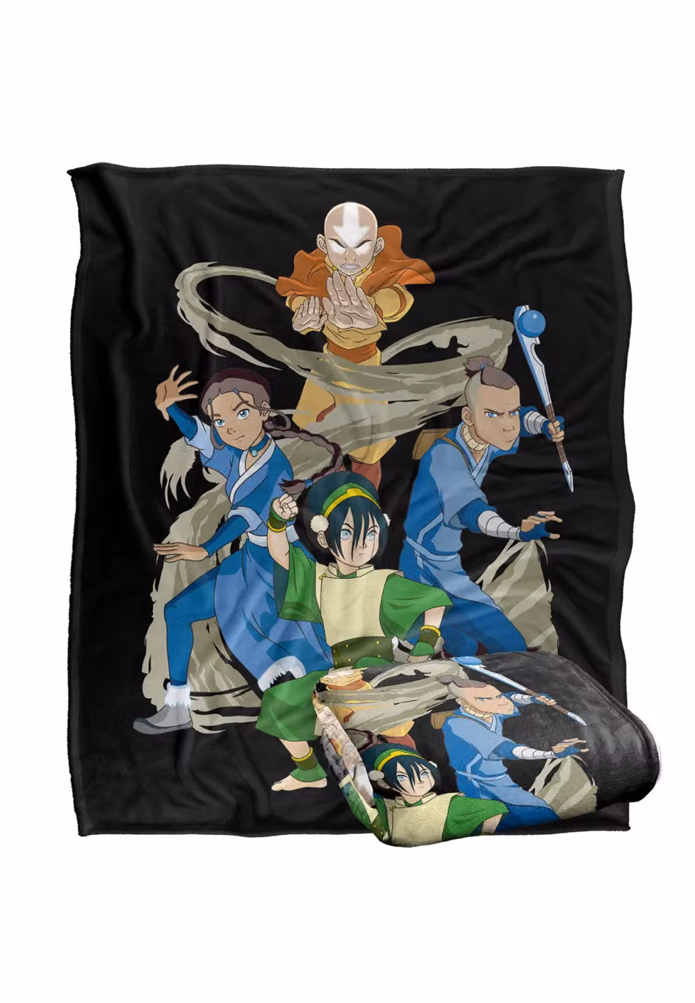 LOGOVISION Avatar The Last Airbender Team Elements Super Soft Fleece Throw Blanket, White, W/D/H: 152 x 127 cm – 6