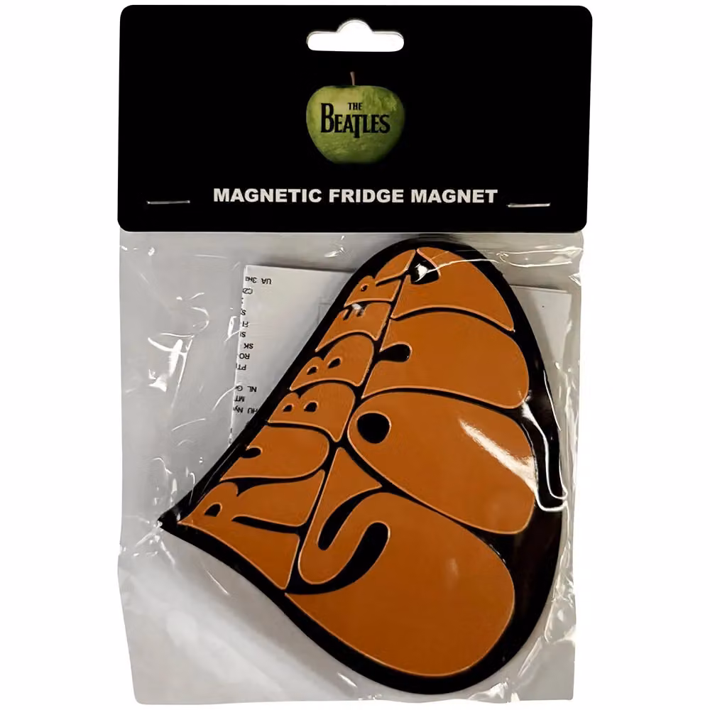 Rock Off The Beatles Rubber Soul Logo Metal Fridge Magnet in Black – 2
