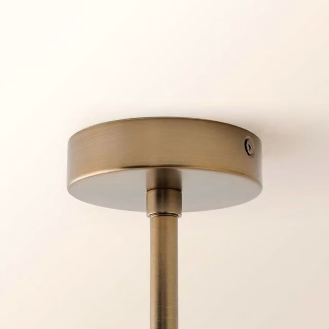 ValueLights Susie Adjustable Glass Lantern Pendant Ceiling Light with Bulb in Bronze
