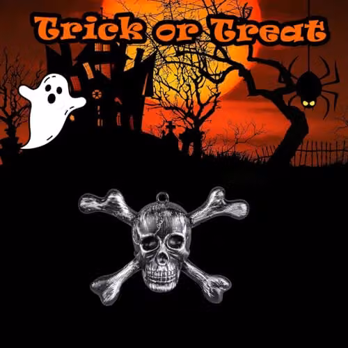 VFM e-Store Silver Skull and Crossbones Halloween Wall Decorations – 5