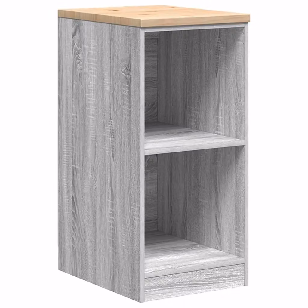 Berkfield Home Garage Storage Cabinet in Grey Sonoma, Solid Pine Wood, W: 40 cm, D: 51 cm, H: 85 cm – 2