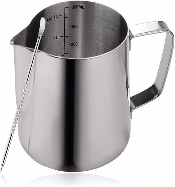 SPETLEK Stainless Steel Milk Jug, Silver, 350ml – 1