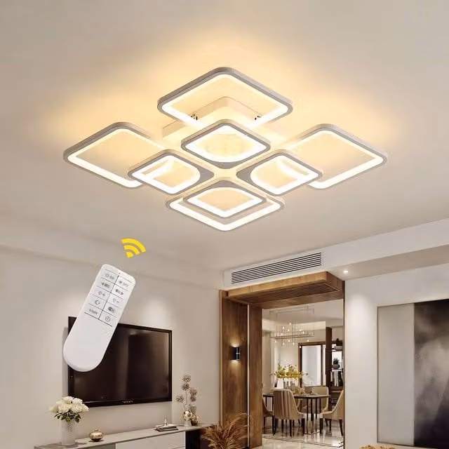 Goeco 80W Dimmable LED Ceiling Light in White with Remote Control and App Control