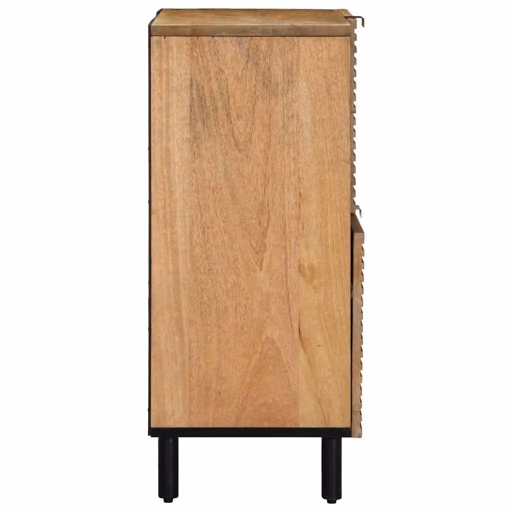 Berkfield Home Brown Mango Wood Geometric Sideboard W/D/H: 80 x 33 x 75 cm – 3