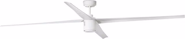 Faro Attos LED Ceiling Fan in White with 4 Blades and Remote Control, 213 cm, 20W, 3000K Warm White