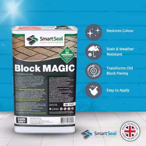 Smartseal Block Magic Re-Colouring Block Paving Sealer, Dark Grey, 150ml Sample – 3