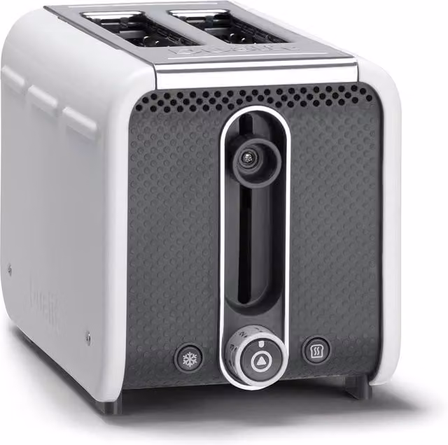 Dualit Studio 2 Slot Stainless Steel Toaster in White – 1