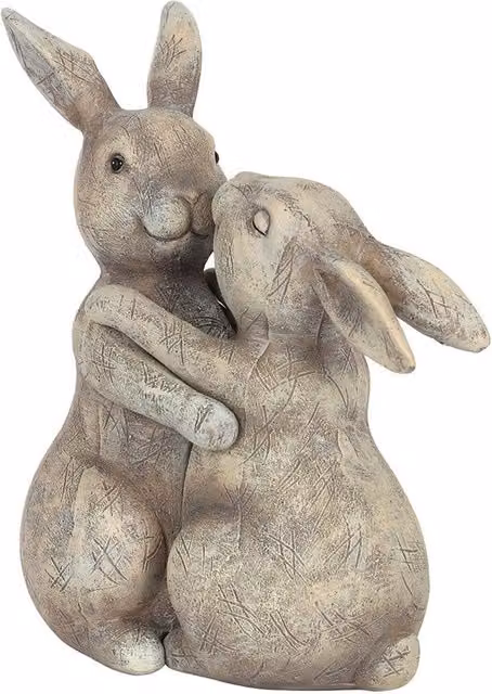 Gloriously Good You Make My Heart Thump Bunny Ornament in Grey