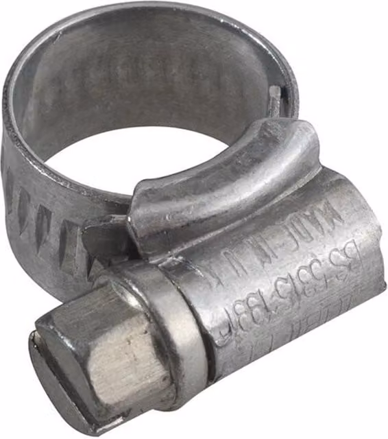 Jubilee Zinc Plated Steel Hose Clip in Metallic Silver