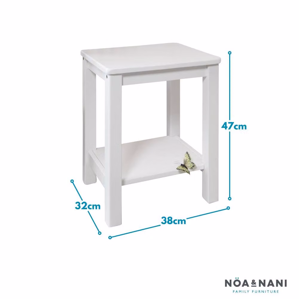 Nöa and Nani Sussex White Pine Wood Bedside Cabinet Side Table – 2
