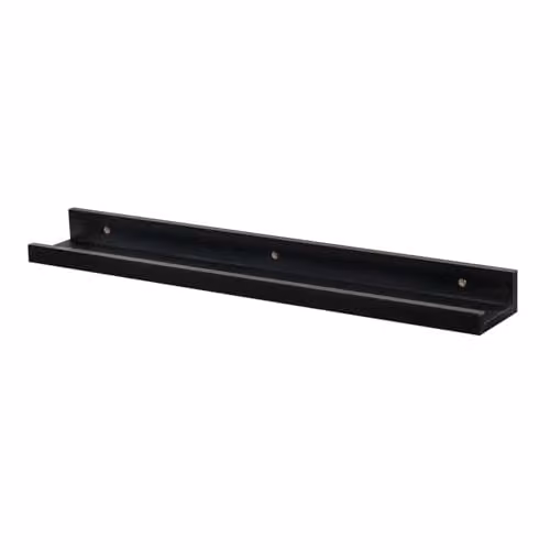 Harbour Housewares Floating Picture Ledge Wall Shelf, Black, W: 57 cm, D: 10 cm, H: 10 cm