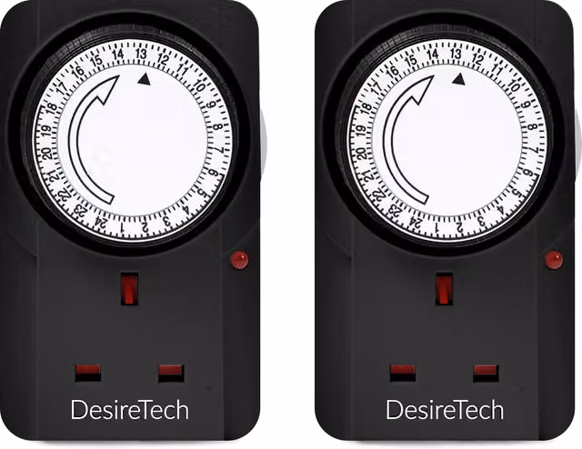 DESIRETECH Plug-In Timer Switch 3-Pack in Black