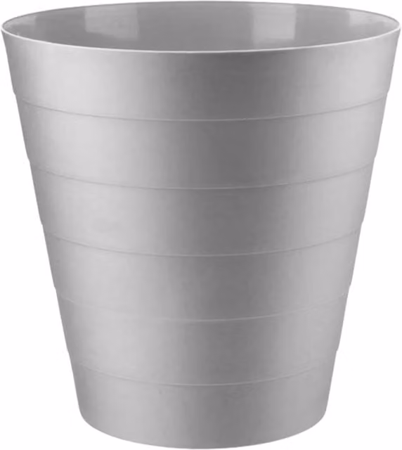 MantraRaj 6 Litre Round Plastic Waste Paper Bin, Grey