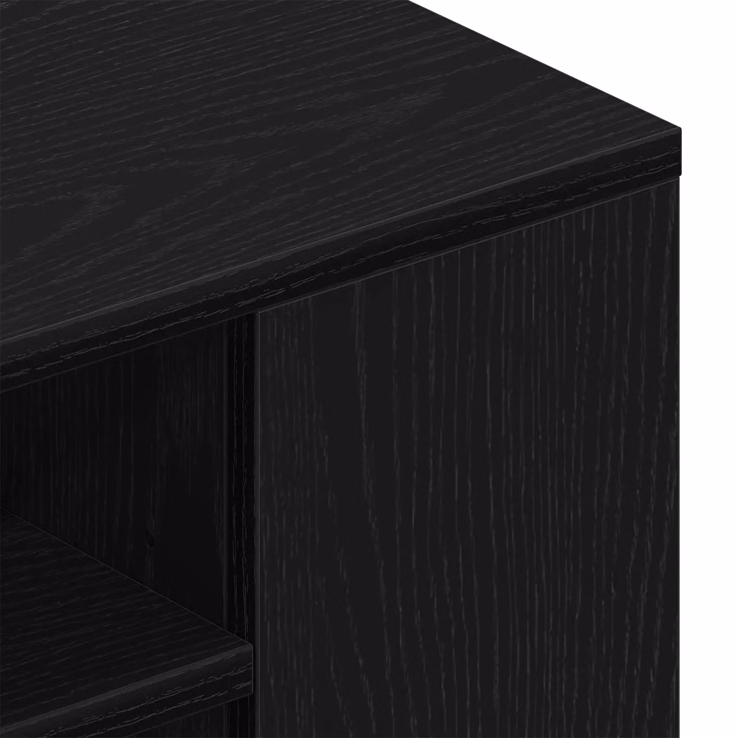 Berkfield Home Wall-Mounted TV Cabinet in Black Oak, W/D/H: 100 x 30 x 26.5 cm – 3