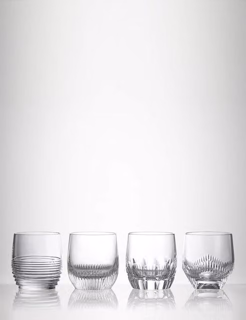 Waterford Mixology Crystal Tumblers, Set of 4, Transparent