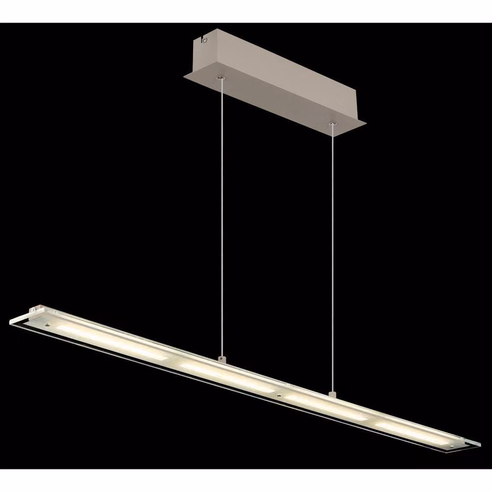 Netlighting Novak Bar Pendant Ceiling Light in Beige with Dimmable LED and Adjustable Height – 3
