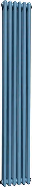 Lux Heat Vertical Coloured Column Radiator in Blue, H 180 cm x W 29 cm