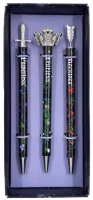 Insight Editions Lauren Roberts Powerless Trilogy Multicolour Novelty Pen Set of 3
