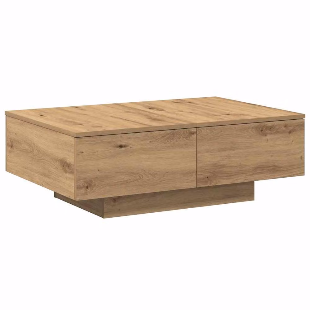Berkfield Home Artisan Oak Coffee Table in Brown, W/D/H: 90 x 60 x 31 cm – 3