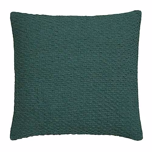 Drift Home Green Cotton Square Cushion, W/D/H: 43 x 43 x 43 cm
