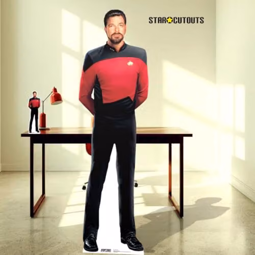 Star Cutouts SC4677 William Riker Cardboard Cut Out, Multicolour, Height: 192 cm – 2
