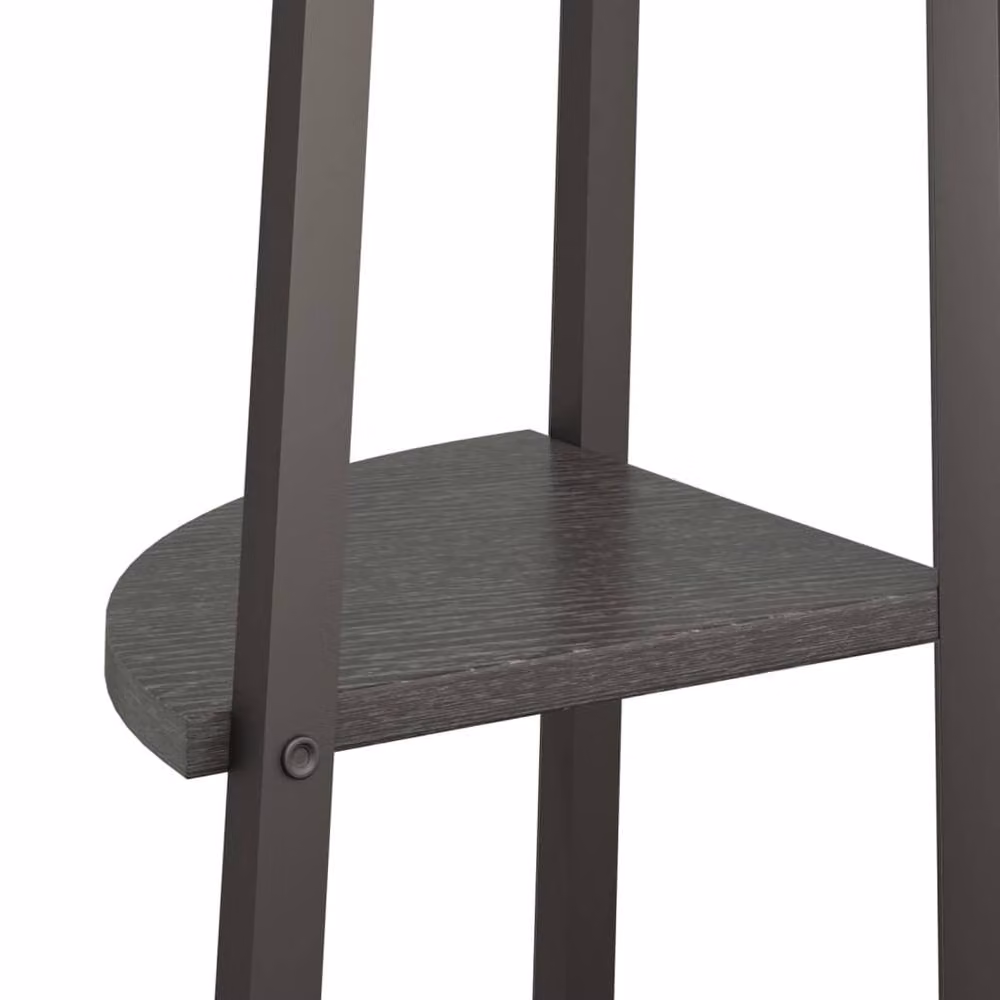 Berkfield Home Practical 4-Tier Corner Shelf, Black, W/D/H: 45.5 x 31.5 x 150 cm – 4