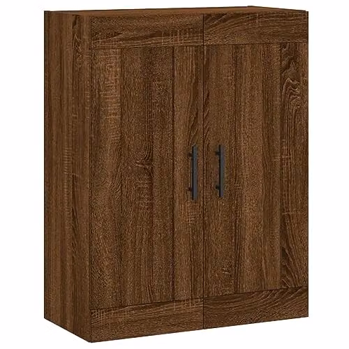 vidaXL Wall Mounted Cabinet in Brown Oak, W/D/H: 69.5 x 34 x 90 cm
