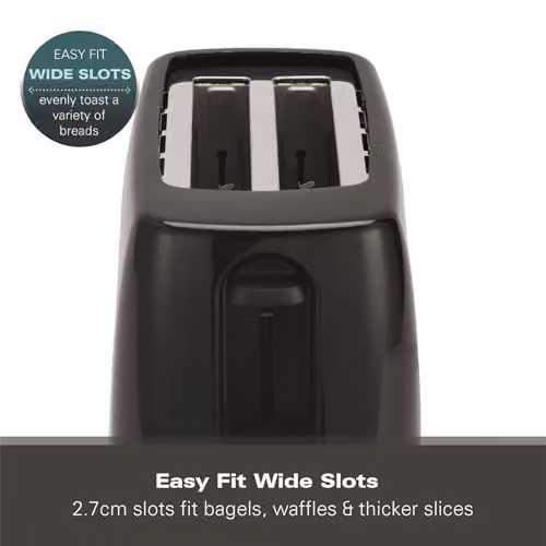 Hamilton Beach 2 Slice Plastic Toaster, Black, 650W with Integrated Cable Storage – 5