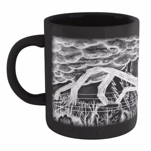 Zavvi Stranger Things Mind Flayer Drawing Ceramic Mug, Black