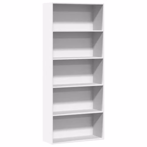 vidaXL Book Cabinet in White MDF, W/D/H: 80 x 30 x 189 cm