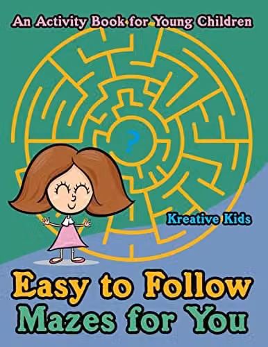 Kreative Kids Easy to Follow Mazes Activity Book for Young Children, Multicolour