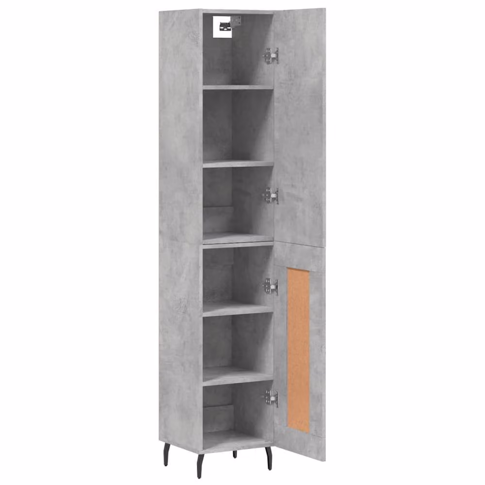 Berkfield Home Highboard in Concrete Grey, W/D/H: 34.5 x 34.0 x 180.0 cm – 3