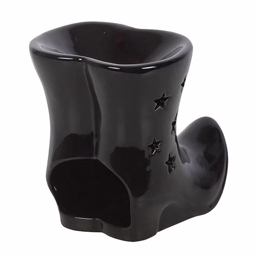 Uniqueful Black Witch Boots Ceramic Tealight Oil Burner for Halloween Decor – 2