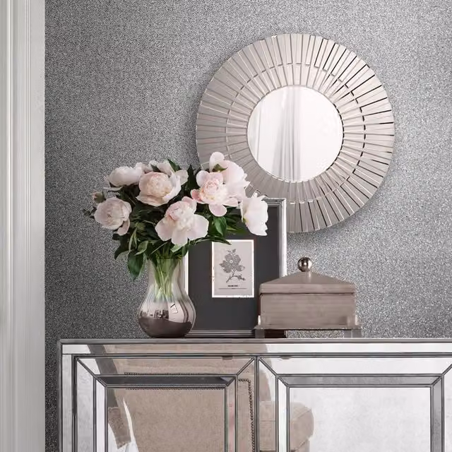 Lipsy London Abstract Silver and Grey Vinyl Roll