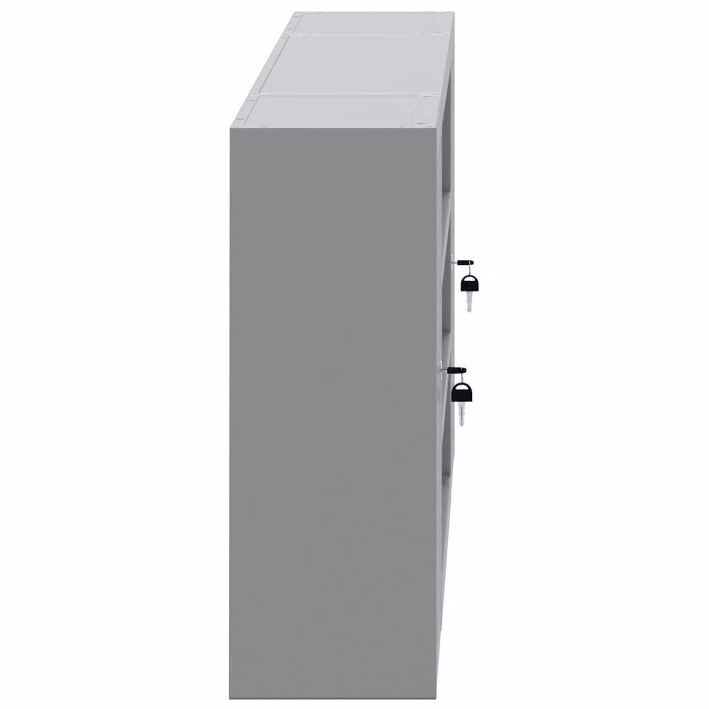 Berkfield Home Wall-Mounted Steel Tool Cabinet with Pegboard and Hinged Doors, Black, W: 150 cm, D: 20 cm, H: 55 cm – 3