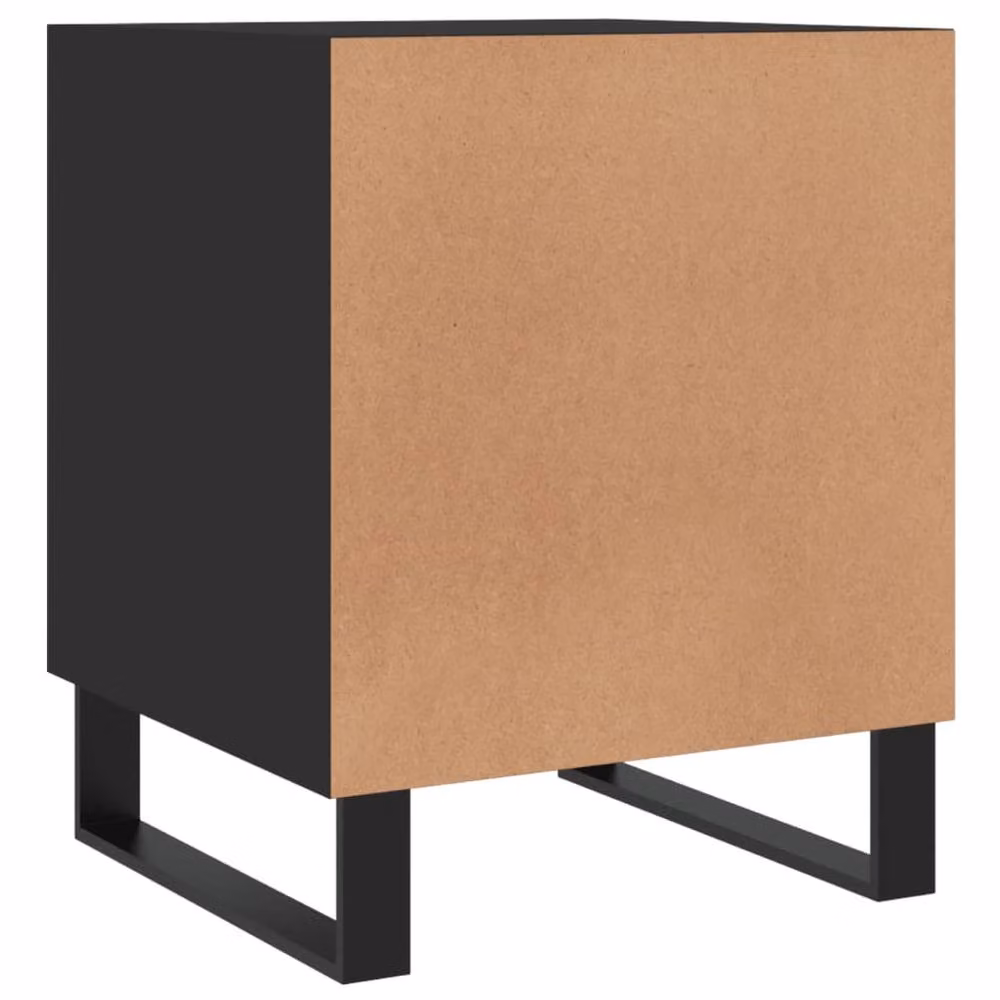 Berkfield Home Modern Bedside Cabinets, 2 Piece Set, Black, W/D/H: 40 x 40 x 50 cm – 5