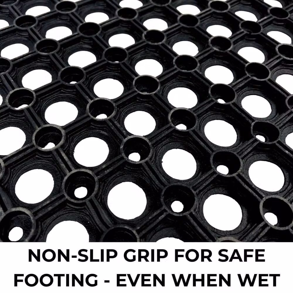 Ark Mat Heavy Duty Black Rubber Door Mat, W/D/H: 60 x 40 x 1.2 cm – 7