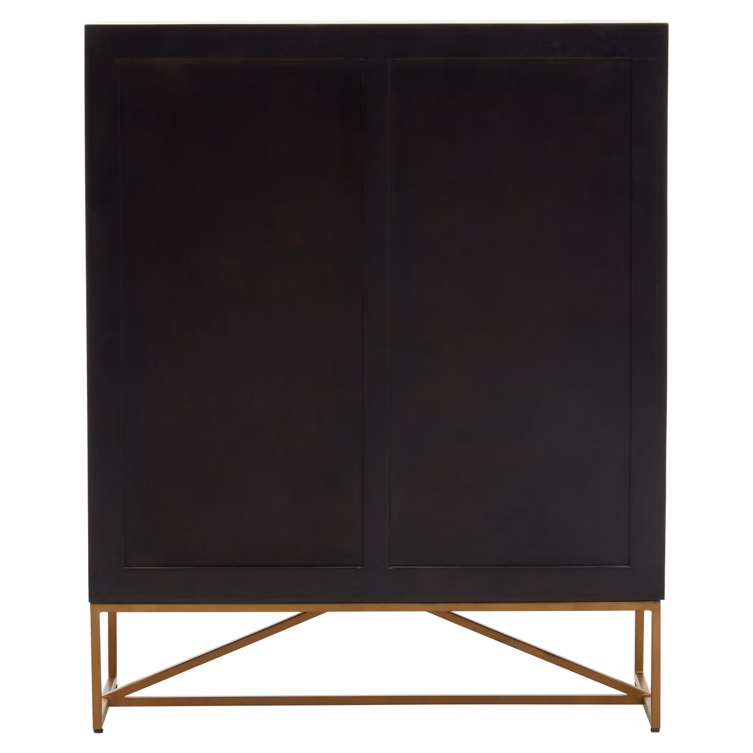 Orsina Kochi Mango Wood Cabinet in Black and Gold – 2