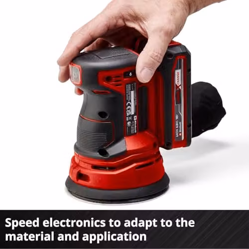 Einhell Power X-Change 18V Cordless Random Orbital Sander in Red – 6