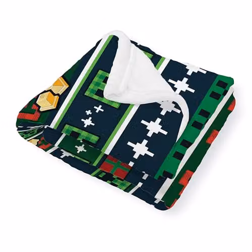 Character World Minecraft Bells Fleece Blanket with Sherpa, Multicolour – 3