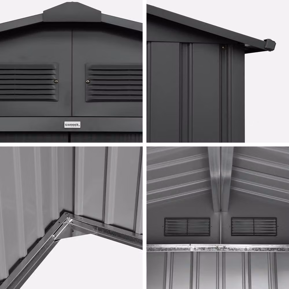 sweeek Garden Shelter with Anchor Kit in Dark Grey – 2