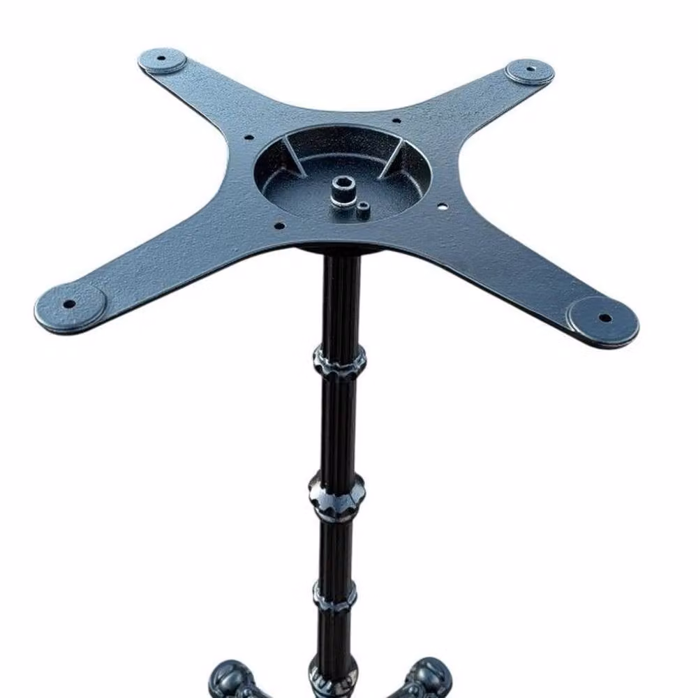 PAWNORA Cast Iron High Table Base in Matt Black – 3