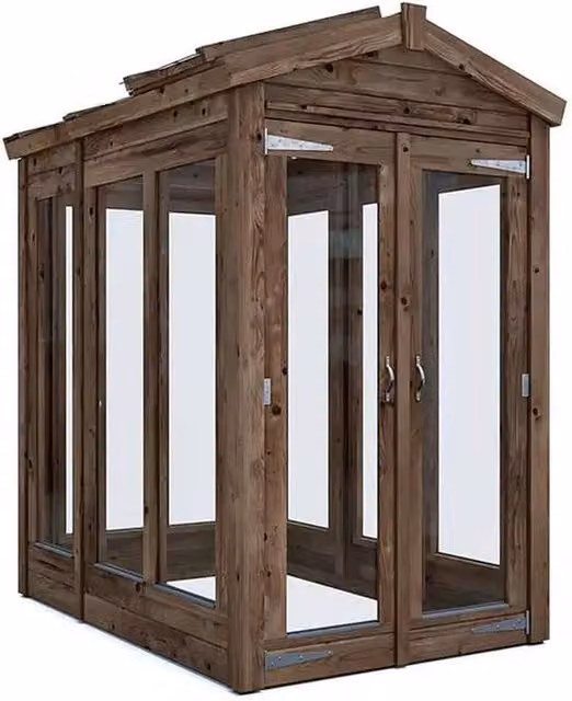 Dunster House Growzilla Wooden Greenhouse with Auto Vent in Brown, W: 120 cm, D: 180 cm – 1