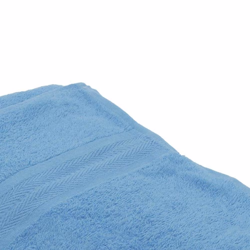 Jassz Plain Light Blue Cotton Beach Bath Sheet Towel, W: 100 cm, L: 180 cm – 2