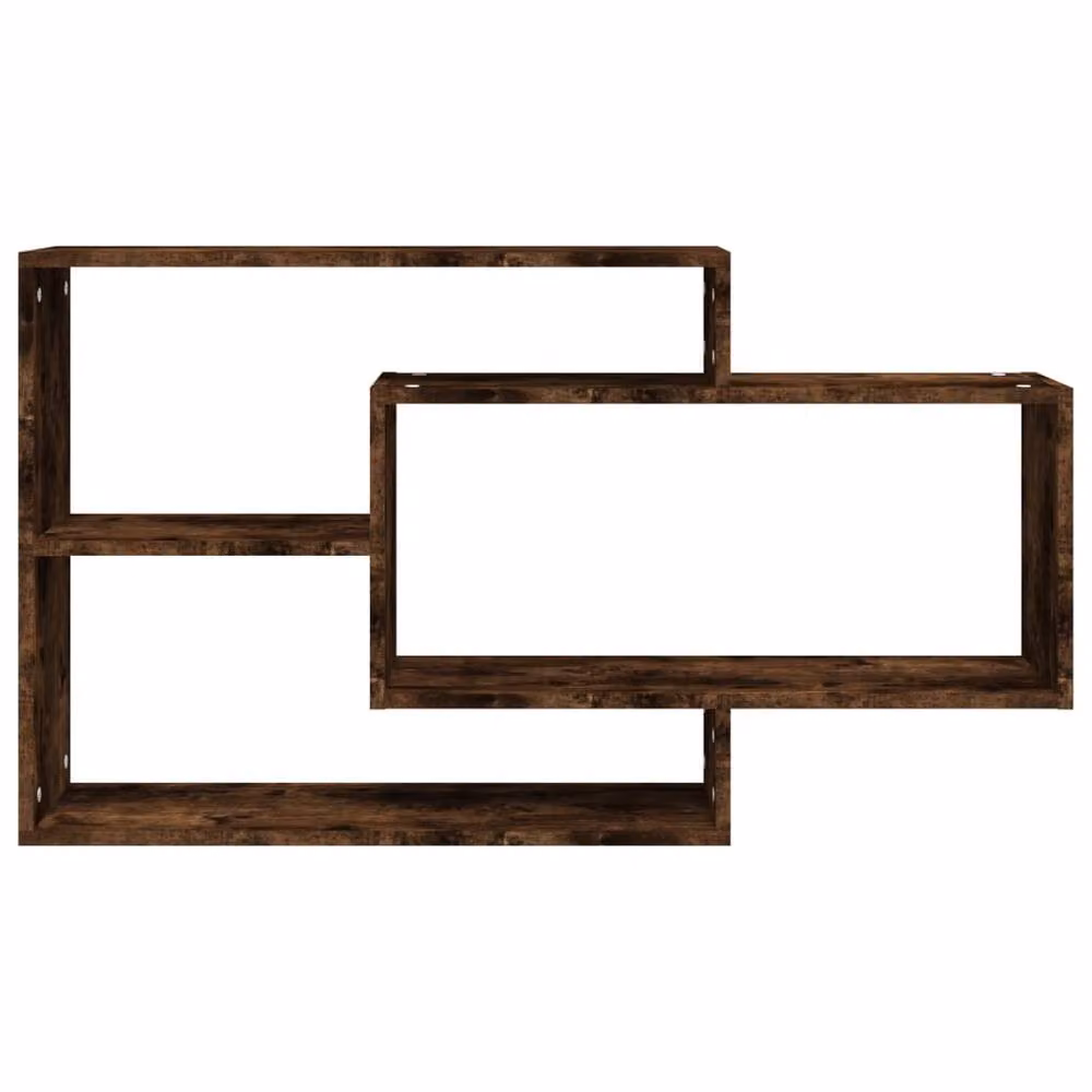 Berkfield Home Wall Mounted Shelf in Smoked Oak Brown, W/D/H: 104 x 20 x 58.5 cm – 3