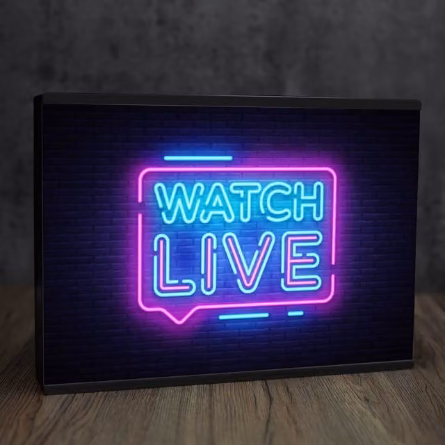 Echo Three Retro LED Light Box Room Sign XL A4, Black