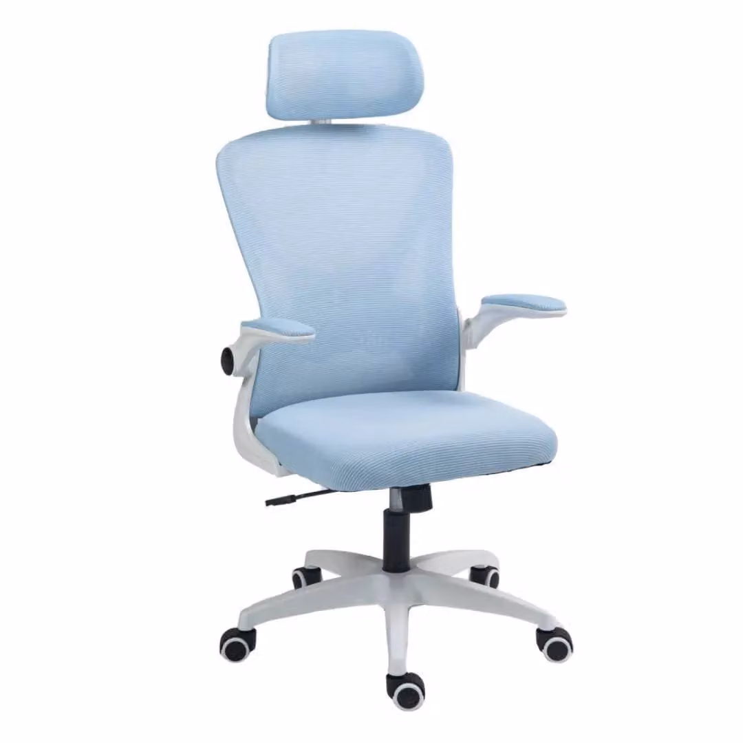 EONLION Executive Ergonomic Swivel Chair in Blue with Headrest and Armrests – 2